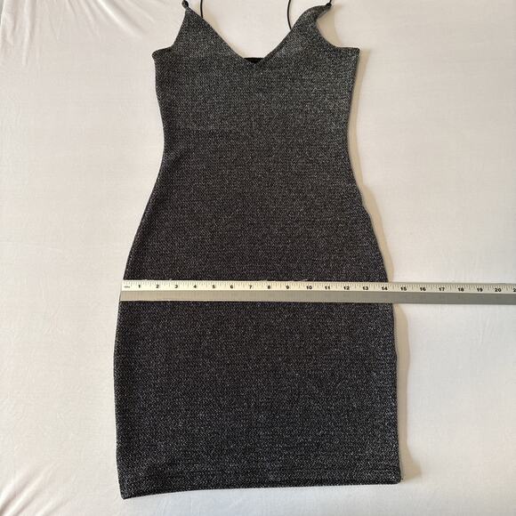 H&M Divided Women’s 0 Sexy Party Metallic Sparkle Bodycon Mini Dress Occasion - Picture 6 of 13